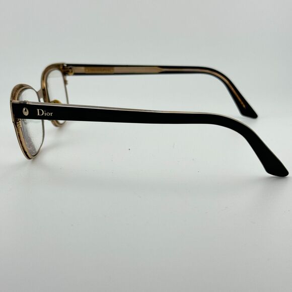 Christian Dior Eyeglasses Frames Montaigne n12 Black Clear Gold 50-18-145 H13214 - Picture 2 of 7